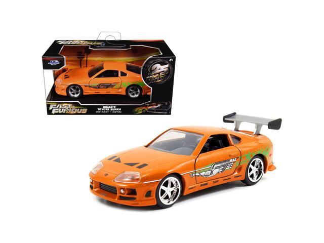 Brian's Toyota Supra Orange with Graphics 'Fast & Furious 25th Anniversary' Series 1/32 Diecast Car Model by Jada
