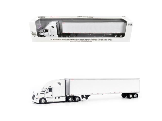 2025 Freightliner Cascadia Gen-5 Tractor w/Sleeper & Great Dane Trailer Winter White 1/64 Diecast Model by Diecast Masters