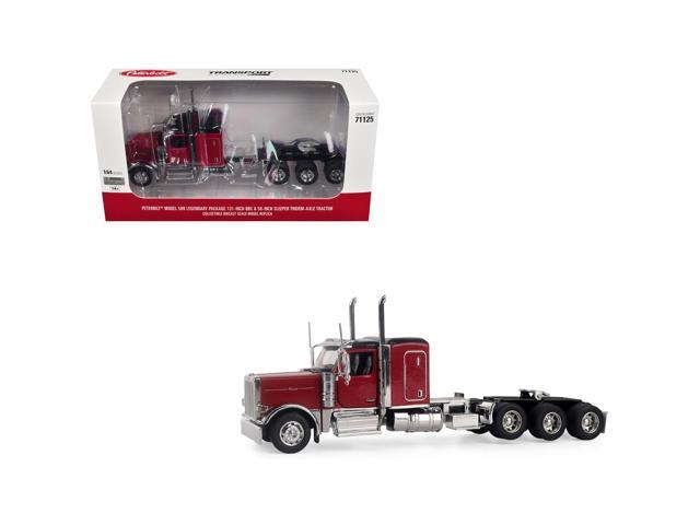 Peterbilt 589 Tridem-Axle Legendary Package Tractor with 58' Sleeper Legendary Red 1/64 Diecast Model by Diecast Masters