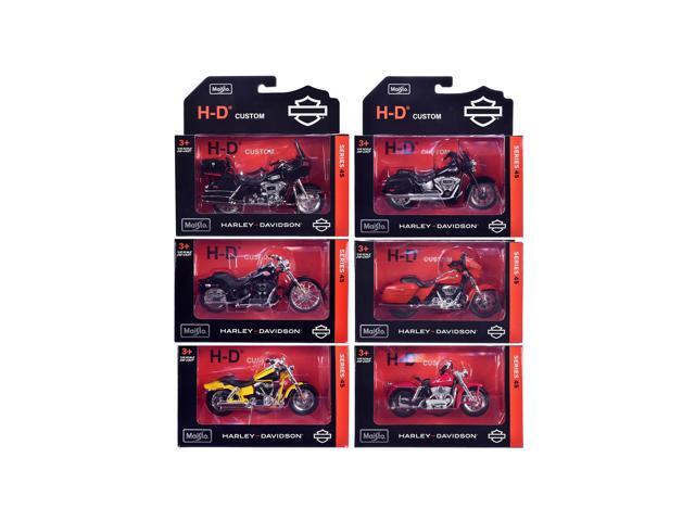 Harley-Davidson Motorcycles 6 piece Set Series 45 1/18 Diecast Motorcycle Models by Maisto