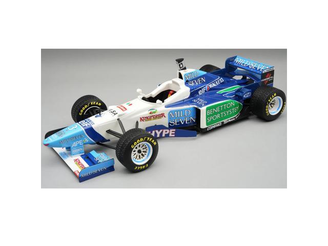 Benetton B196 #3 Jean Alesi 2nd Place F1 'Brazilian GP' (1996) 'Mythos Series' with Case 1/18 Model Car by Tecnomodel