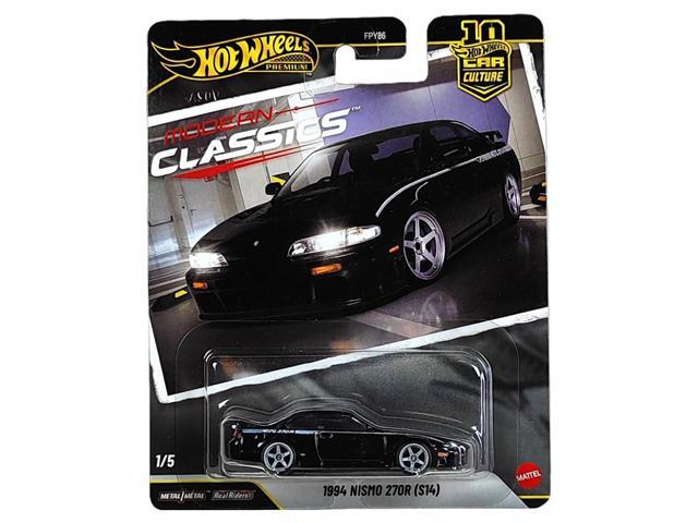 1994 Nissan Nismo 270R (S14) RHD Black with White Stripes 'Modern Classics' Series Diecast Model Car by Hot Wheels