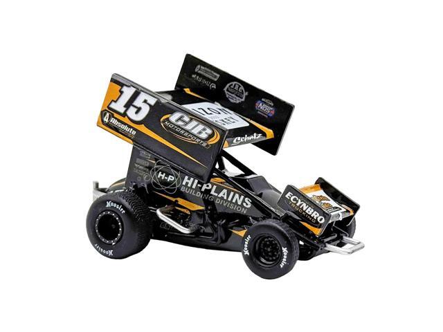 Winged Sprint Car #15 Donny Schatz 'CJB Motorsports - Hi-Plains Building Division' Black (2026) 1/50 Diecast Model Car by ACME
