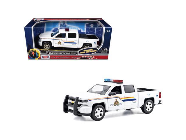 2017 Chevrolet Silverado 1500 LT Z71 Crew Cab Pickup Truck White with Lights and Sounds 1/27 Diecast Model Car by Motormax