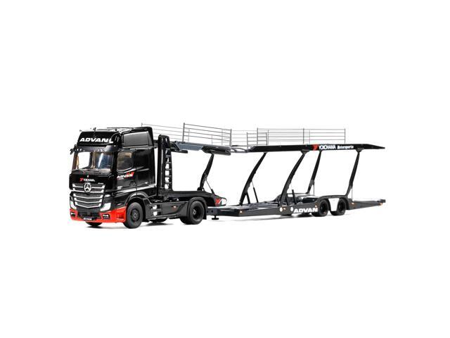 Mercedes-Benz Actros Gigaspace Auto Transporter 'ADVAN Yokohama' Black 1/64 Diecast Model by GCD