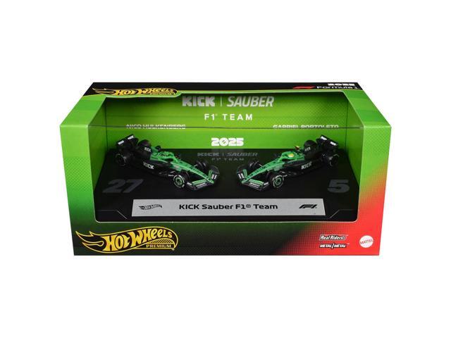 'Kick Sauber F1 Team' Formula One F1 World Championship (2025) 2 Piece Set Diecast Model Cars by Hot Wheels