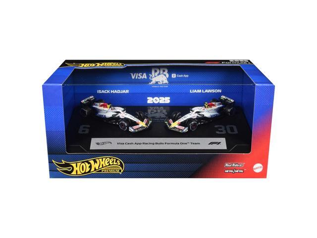 'Visa Cash App Racing Bulls Formula One Team' F1 World Championship (2025) 2 Piece Set Diecast Model Cars by Hot Wheels