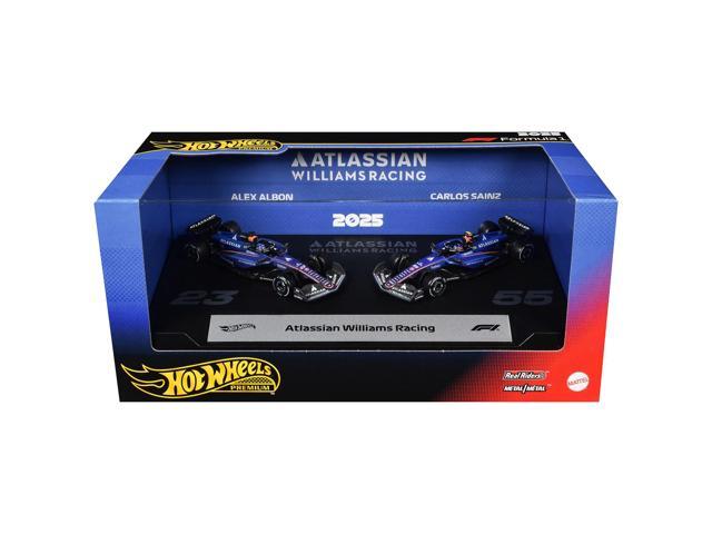 'Atlassian Williams Racing' Formula One F1 World Championship (2025) 2 Piece Set Diecast Model Cars by Hot Wheels