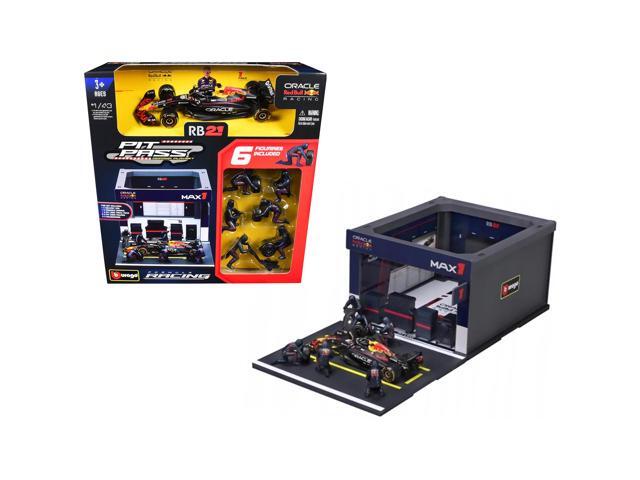 Red Bull Racing Pit Pass Diorama Set with RB21 #1 'F1 World Championship' (2025) 'Formula Racing' 1/43 Diecast Model by Bburago