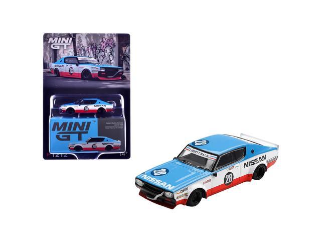 Nissan Skyline Kenmeri RHD #28 'Liberty Walk - Nissan Racing 1975 Concept' Blue & White w/Red 1/64 Diecast Model Car by Mini GT