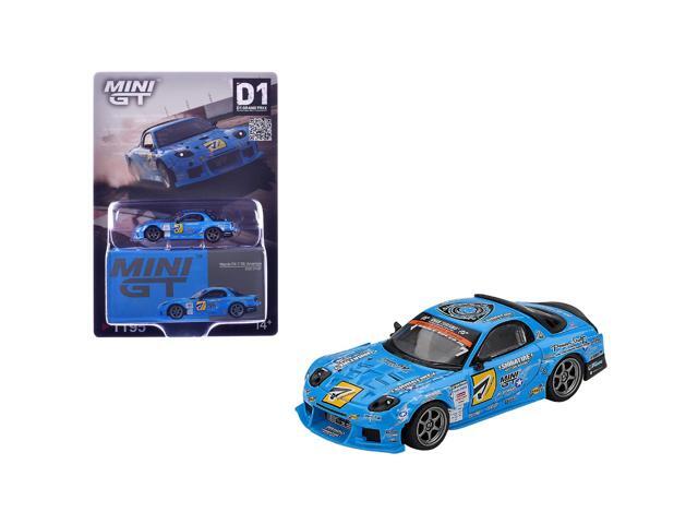 Mazda RX-7 RE-Amemiya RHD (Right Hand Drive) Blue with Graphics 'D1GP' (2025) Limited Edition 1/64 Diecast Model Car by Mini GT