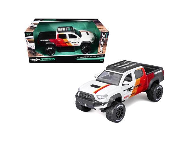 2023 Toyota Tacoma TRD PRO Off Road Truck White with Graphics and Roof Rack 'Maisto Design' Series 1/27 Diecast Model Car Maisto