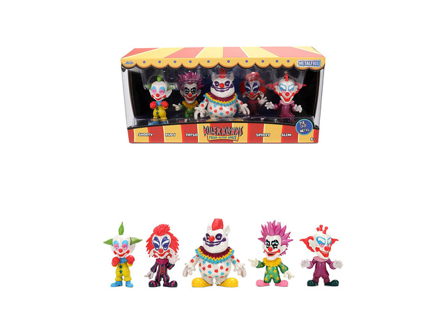 Set of 5 Diecast Figures 'Killer Klowns from Outer Space' (1988) Movie 'Metalfigs' Series Diecast Models by Jada