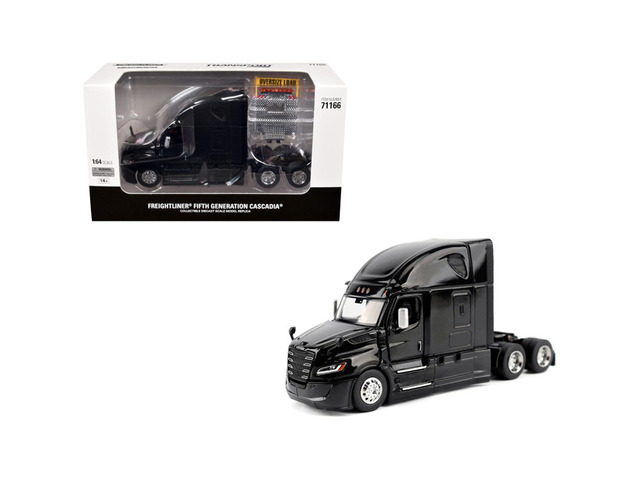 2025 Freightliner Cascadia Gen-5 Sleeper Cab Truck Tractor Night-Shift Black 1/64 Die Cast Model by Diecast Masters