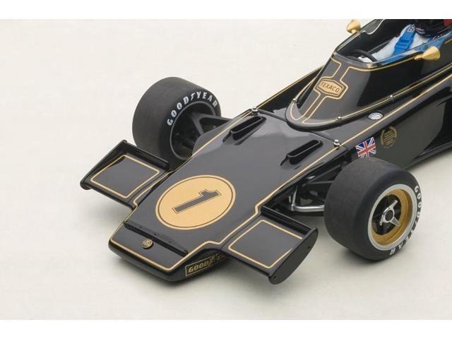 Lotus 72E 1973 Emerson Fittipaldi #1 with Driver Figure in Cockpit 1/18 Model Car by Autoart
