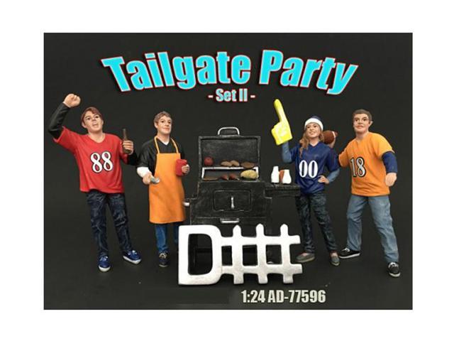 'Tailgate Party' Set II 4 piece Figurine Set for 1/24 Scale Models by American Diorama