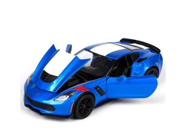 2017 Chevrolet Corvette Grand Sport Blue Metallic 1/24 Diecast Model Car by Maisto