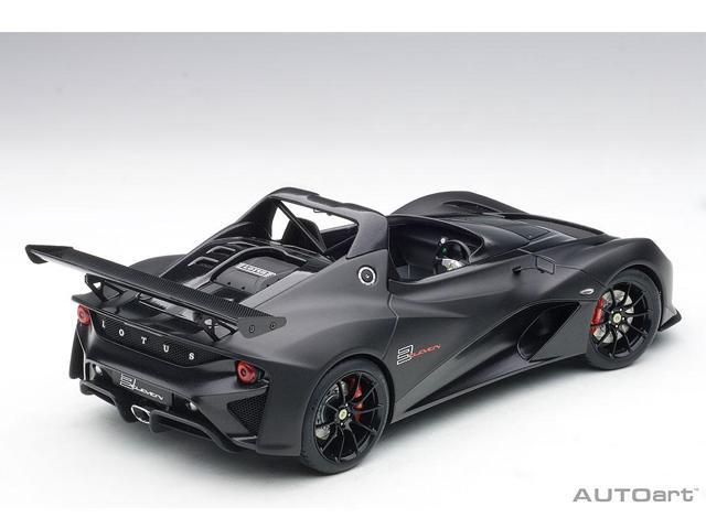 Lotus 3-Eleven Matt Black with Gloss Black Accents 1/18 Model Car by Autoart