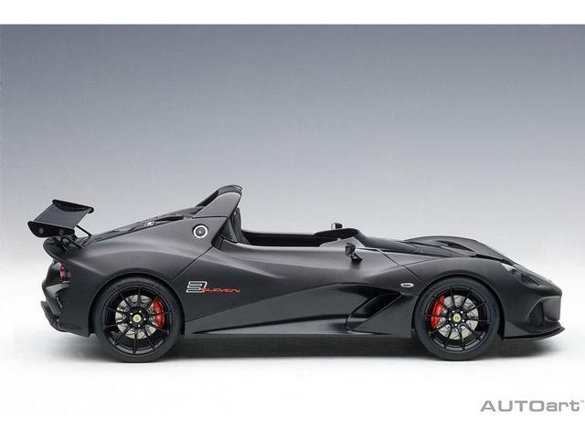 Lotus 3-Eleven Matt Black with Gloss Black Accents 1/18 Model Car by Autoart