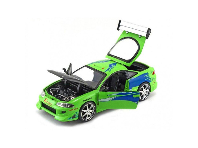 Brian's Mitsubishi Eclipse Green 'The Fast & The Furious' (2001) Movie 1/24 Diecast Model Car by Jada