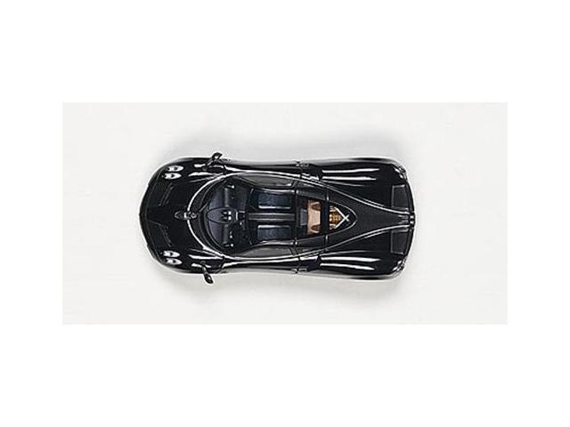 Pagani Huayra Black with Silver Stripes 1/43 Diecast Model Car by Autoart