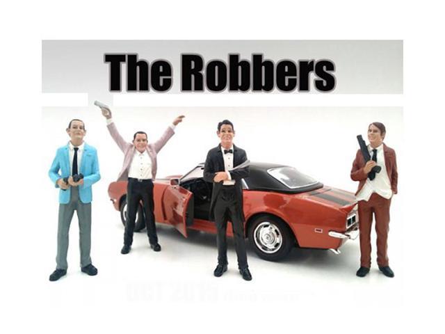 The Robbers' 4 Piece Figure Set For 1:18 Scale Models by American Diorama'