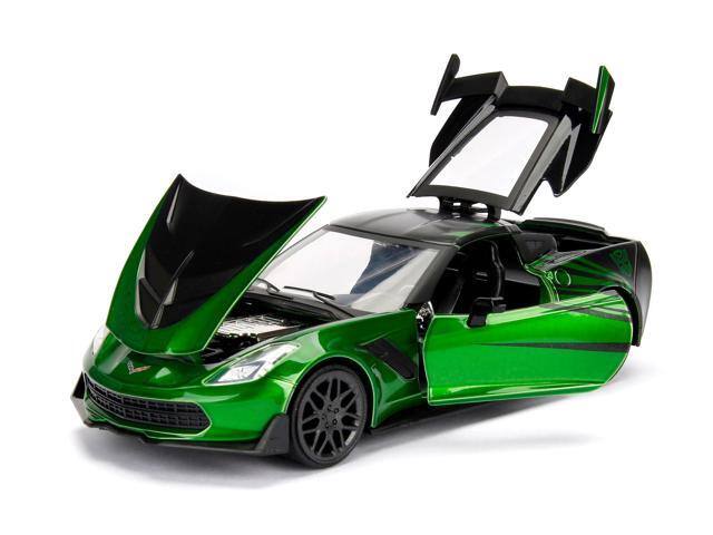 2016 Chevrolet Corvette Crosshairs Green From 'Transformers' Movie 1/24 Diecast Model Car by Jada Metals