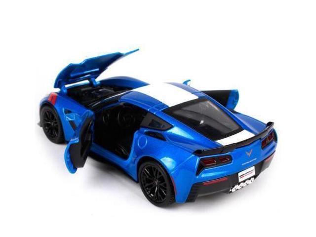 2017 Chevrolet Corvette Grand Sport Blue Metallic 1/24 Diecast Model Car by Maisto