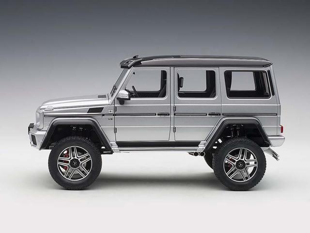Mercedes Benz G500 4X4 2 Silver 1/18 Model Car by Autoart