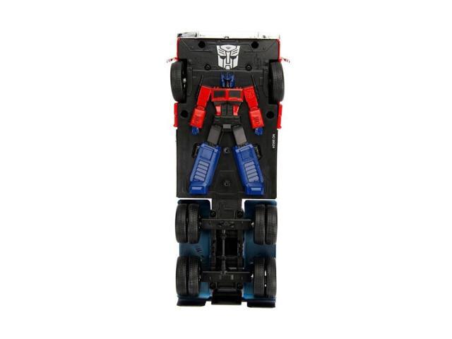 G1 Autobot Optimus Prime Truck Red w/Robot on Chassis from 'Transformers' TV Series 'Hollywood Rides' 1/24 Diecast Model by Jada