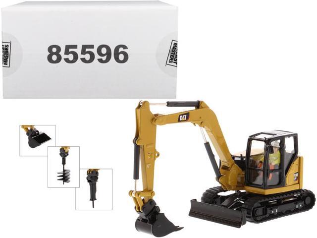CAT Caterpillar 308 CR Next Gen. Mini Hydraulic Excavator with Work Tools & Operator 'High Line' 1/50 by Diecast Masters