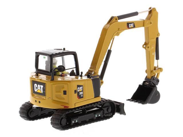 CAT Caterpillar 308 CR Next Gen. Mini Hydraulic Excavator with Work Tools & Operator 'High Line' 1/50 by Diecast Masters