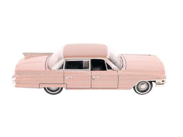 1961 Cadillac Sedan DeVille Metallic Pink 1/87 (HO) Scale Diecast Model Car by Oxford Diecast