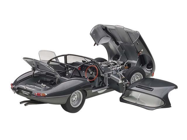 Jaguar Lightweight E Type Roadster RHD (Right Hand Drive) Dark Gray 1/18 Model Car by Autoart