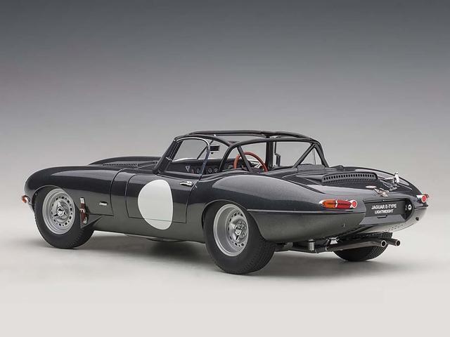 Jaguar Lightweight E Type Roadster RHD (Right Hand Drive) Dark Gray 1/18 Model Car by Autoart