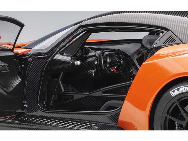 Aston Martin Vulcan Madagascar Orange with Carbon Top 1/18 Model Car by Autoart