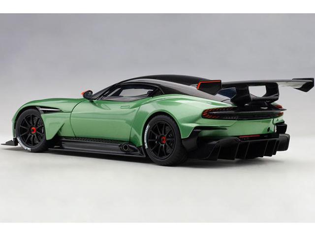 Aston Martin Vulcan Apple Tree Green Metallic with Orange Accents and Carbon Top 1/18 Model Car by Autoart