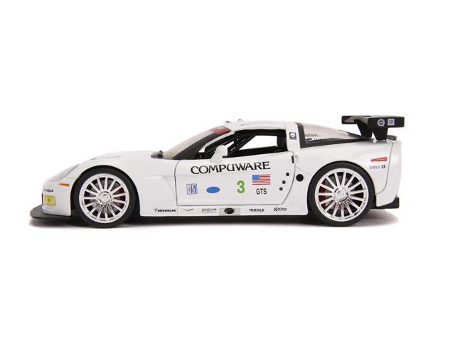 2005 Chevrolet Corvette C6-R #3 O. Beretta - O. Gavin 'Compuware' White 'Bigtime Muscle' 1/24 Diecast Model Car by Jada