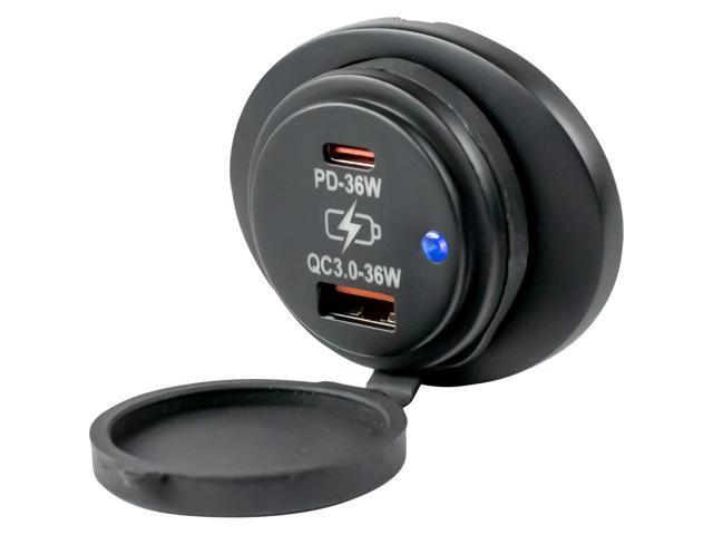 Sea-Dog Oval Surface Mount USB 3.0 & USB-C Power Socket