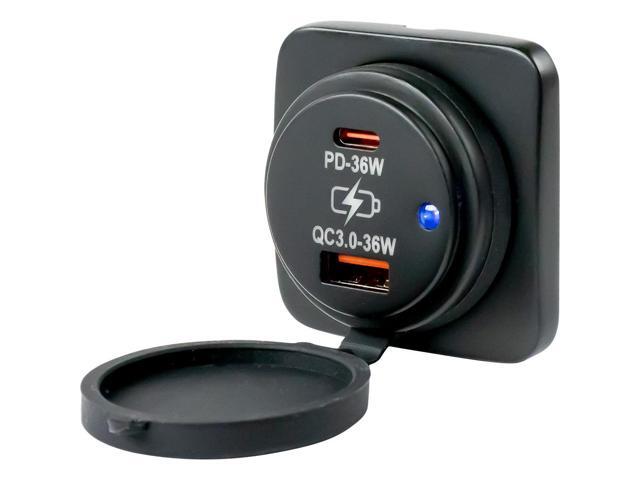 Sea-Dog USB A / USB C Square Surface Mount Power Socket