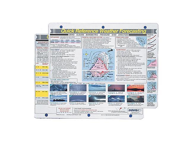 Davis Instruments Weather Forecasting Quick Reference Card, 8 1/2 X 11-Inch