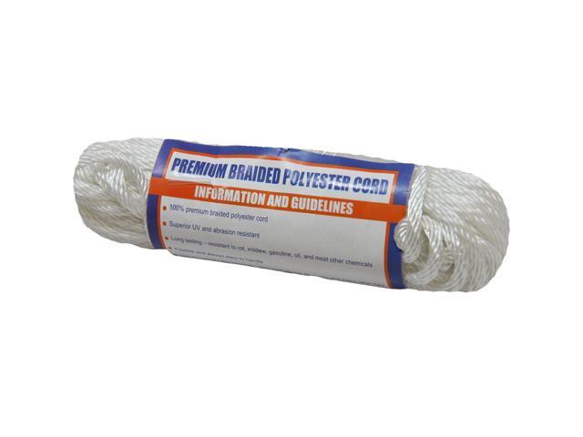 Sea-Dog Solid Braid Polyester Cord Hank - 5/32' x 50' - White