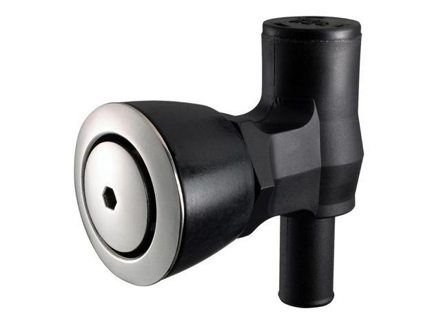Attwood 90° P-Trap Fuel Tank Vent - Flush Mount - Black w/Stainless Steel Vent Head