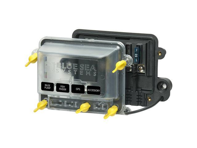 Blue Sea 5056100 - Water Resistant ST-Blade Fuse Block w/Cover