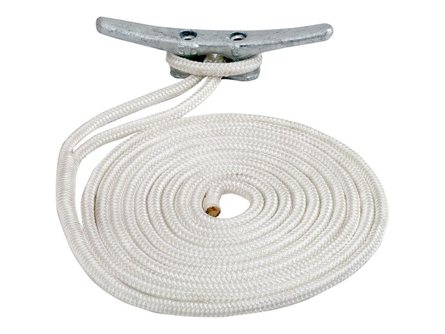 Sea-Dog Double Braided Nylon Dock Line - 3/8' x 10' - White