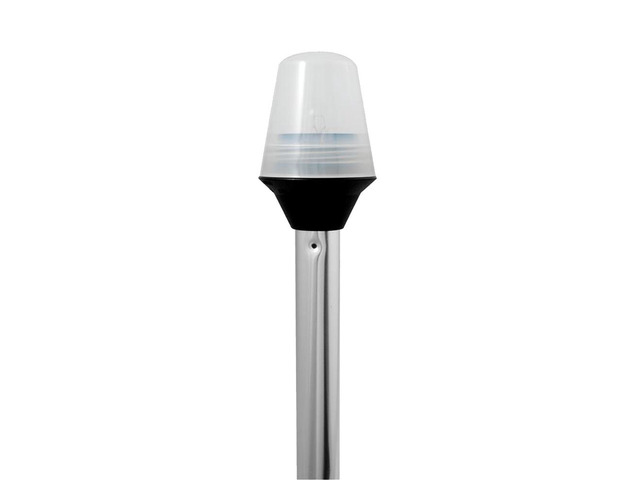 Attwood Frosted Globe All-Around Pole Light w/2-Pin Locking Collar Pole - 12V - 36'