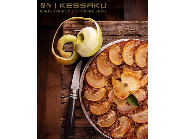 Kessaku 2.75-Inch Bird's Beak Tourne Paring Knife - Ronin Series - Forged High Carbon 7Cr17MoV Stainless Steel - Pakkawood Handle with Blade Guard