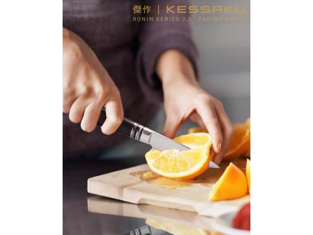 Kessaku 3.5-Inch Paring Knife - Ronin Series - Forged High Carbon 7Cr17MoV Stainless Steel - Pakkawood Handle with Blade Guard