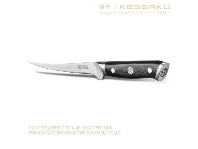 Kessaku Fillet Knife - 7 inch - Dynasty Series - Flexible - Razor Sharp - Forged ThyssenKrupp German High Carbon Stainless Steel - Boning,...