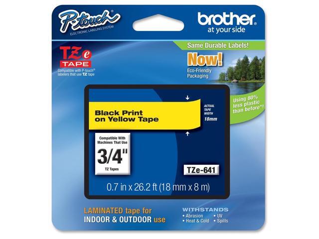 Brother TZe641 Black on Yellow Tape18mm